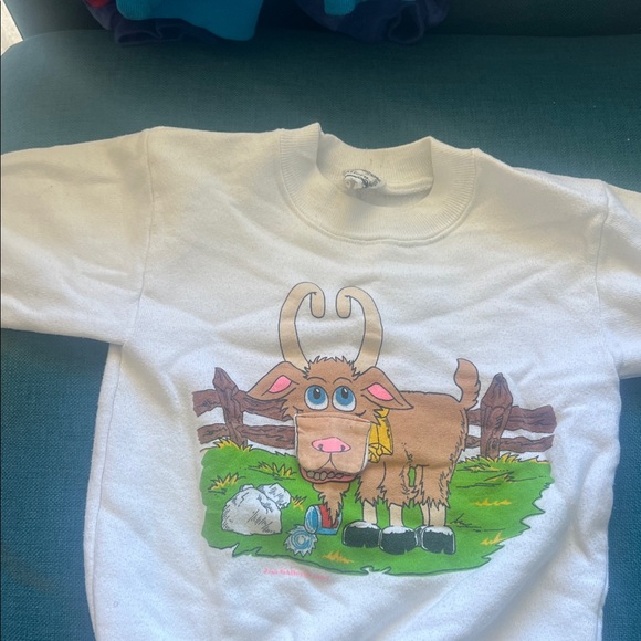 zoo gallery Other - Kids' White and Brown Goat Sweatshirt